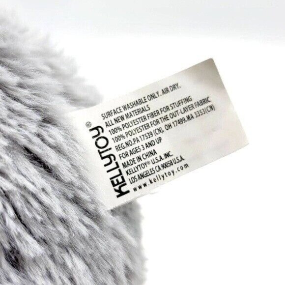 KellyToy Llama Plush Gray 13" Tall Blanket Saddle Back Pink Hooves Stand Alpaca - Picture 9 of 11